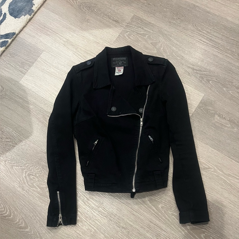True Religion Y2K moto jean jacket